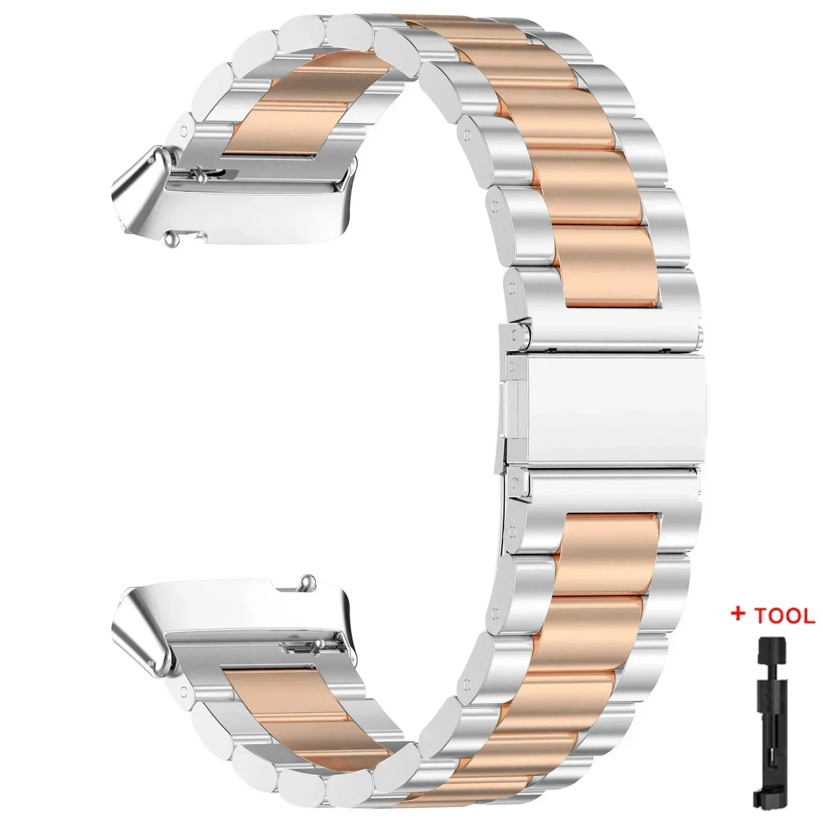 Stainless Steel No-Gap Metal Strap Wristband Bracelet