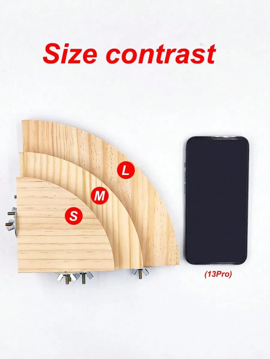 1PC Wooden Fan-shaped Bird Toy Hamster Jumping Board Resting Table for Parrots and Hamster Cage Accessories parrot toy bird toy bird cage accessories
