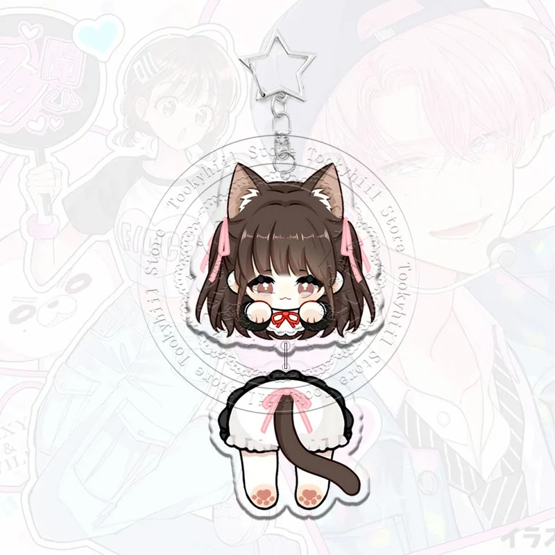 3er-Set Tamon-kun Ima Docchi Exquisiter Schlüsselanhänger Kawaii Kreative Anime-Figuren Sexy F/ACE Taschenanhänger Deko ACG Schlüsselring Mädchengeschenk – Detail 4