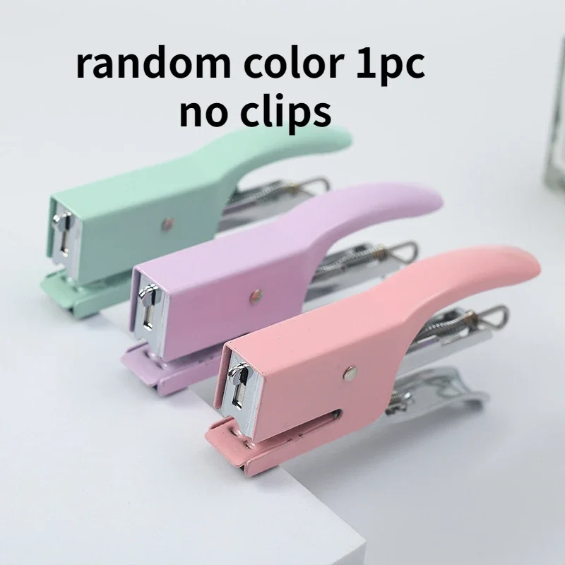 Hand Stapler Metal Stapler 1pc Handy Metal Stapler Professional Packaging Plier Stapler Office Desktop 16 Sheets Capacity for Student Teacher
