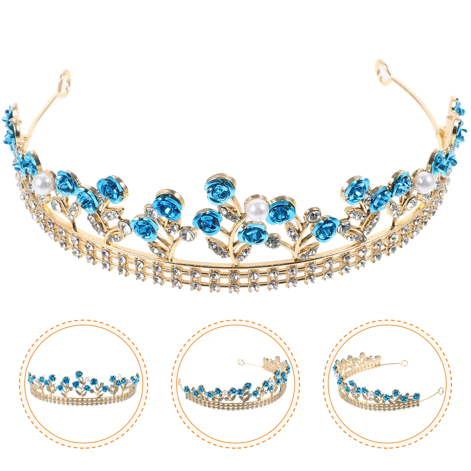 

Rose Flower Crown Headband Wedding Crown Bridal Crown Decorative Crown Headpiece for Women