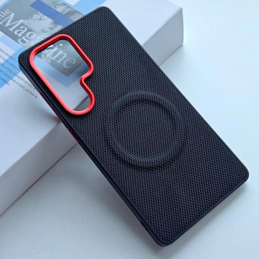 Enhanced PU Leather Magnetic Wireless Charging Protective Back Cover Case