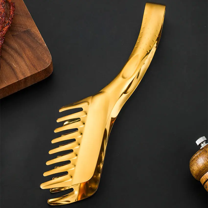 Stainless Steel Non-Stick Food Tongs Salad Beef Buffet Clamp Outdoor BBQ Clips Home Cooking Utensils Home Kitchen Tools