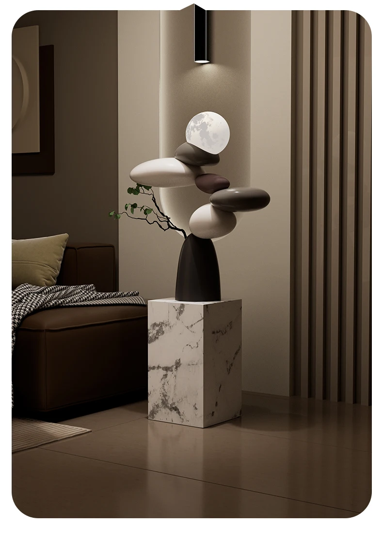 

Lucky Stone Large Floor Lamp Decoration Home Decoration High Sense Housewarming Gift