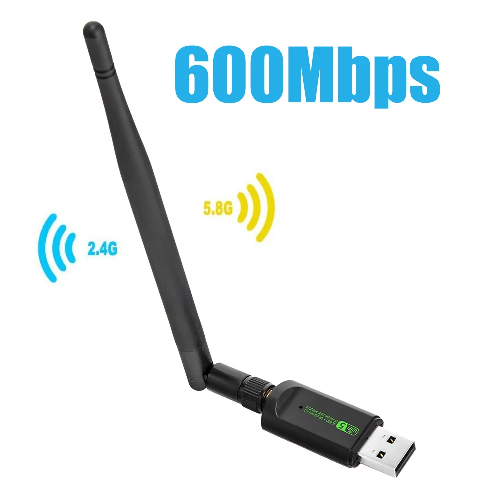 600m Faixa Dupla Sem Fio Bluetooth Usb Wifi Adaptador De Placa De.