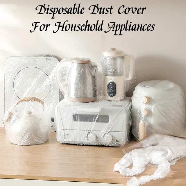 20/30/50PCS Disposable Household Appliances Dust Cover Plastic Transparent  Fan Universal Storage Elastic Mouth Film Covers - AliExpress