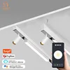 White Zigbee Magnetic Track Smart Lighting Grille Flood Lamp Embedded Flexible Linear Fixture Track Rail Ceiling Indoor Living 1