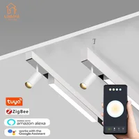 White Zigbee Magnetic Track Smart Lighting Grille Flood Lamp Embedded Flexible Linear Fixture Track Rail Ceiling Indoor Living 1