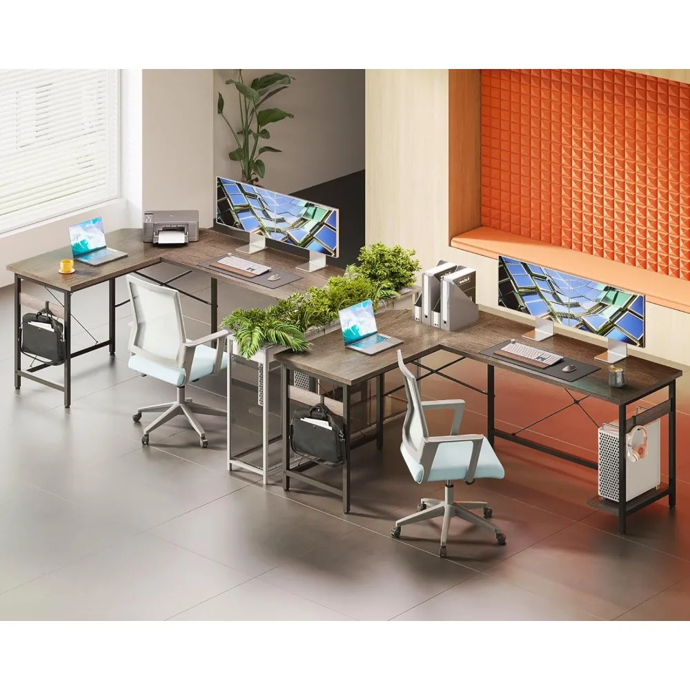 

Computer Desk, Computer Gaming Table 59" L Shaped Gaming Desk Commercial Office Furniture, Computer Desk