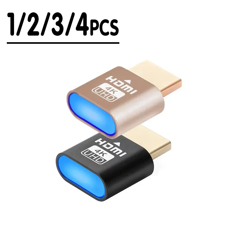 4K HDMI Virtual Display Adapter - LED Dummy Emulator Plug