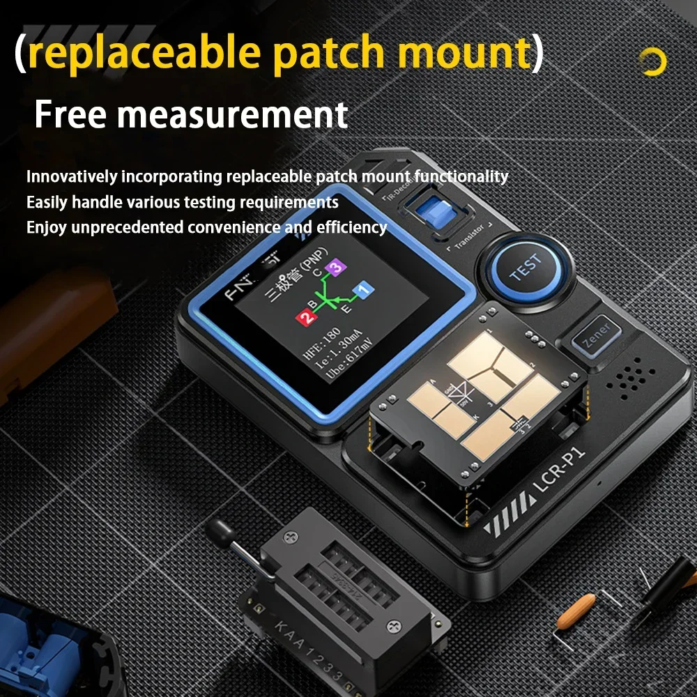 LCR-P1 Transistor Tester Multimeter Diode Triode ESR NPN PNP MOSFET SMD Capacitance Resistance Multifunction Tester