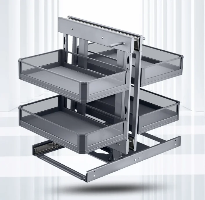 Multi Function Kitchen Cabinet Accessories Pull Out Magic Corner Drawer Basket Kitchen Storage Holder Cabinet Storage