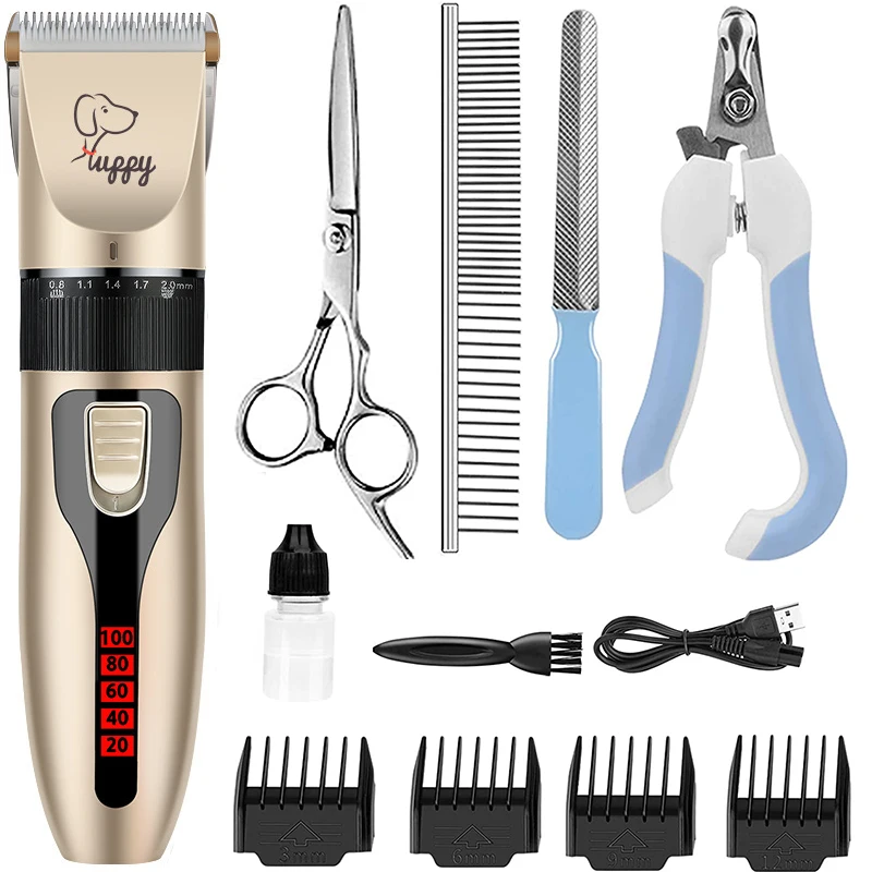 

Dog Clippers Cordless Dog Grooming Kit Professional Horse Clippers Detachable Blade Pet Grooming Tool for Large Dog Cat Horse