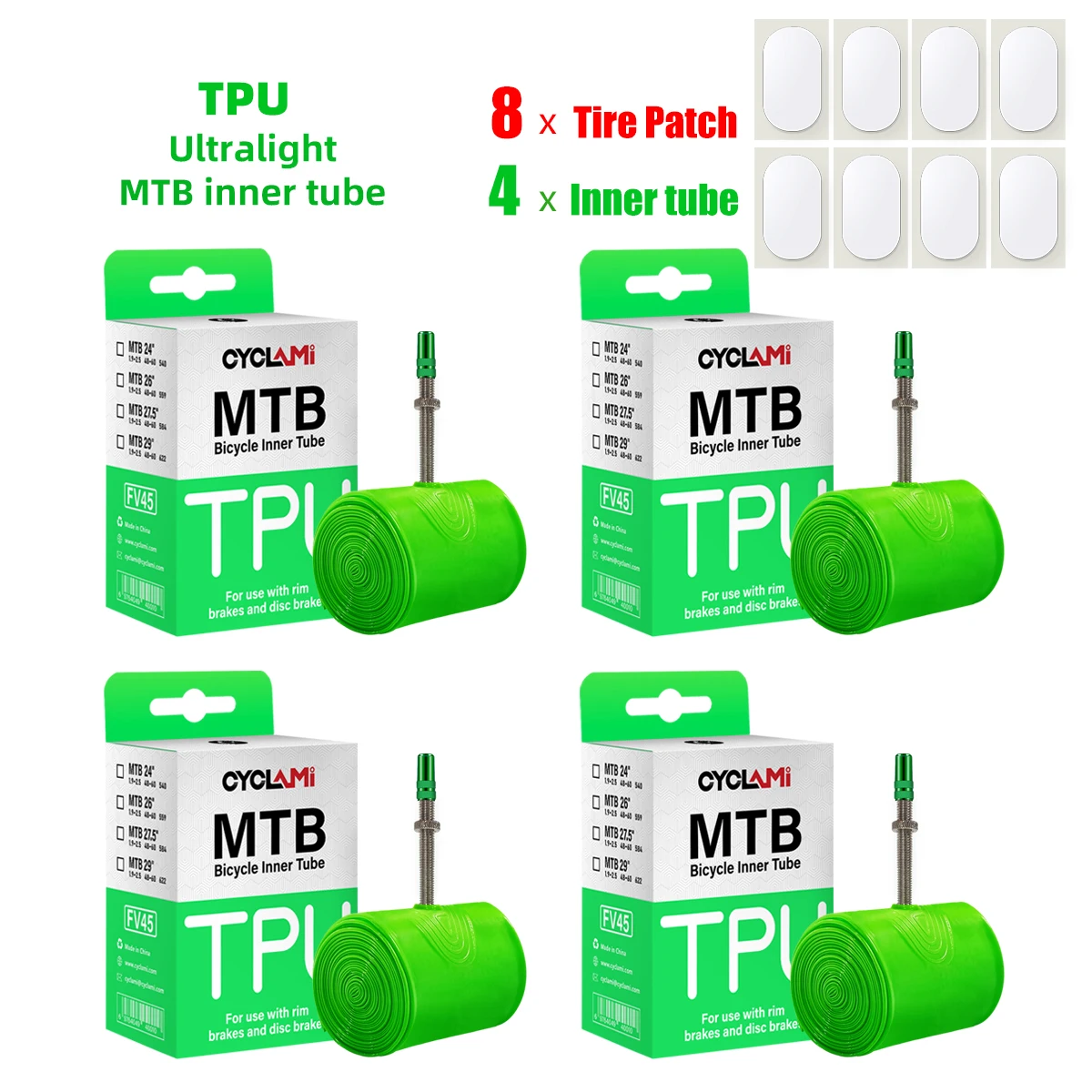 CYCLAMI 700C/MTB27.5インチ TPUインナーチューブ 自転車用 CYCLAMI