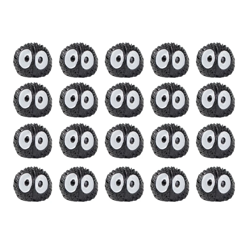 20Pcs Mini Black Coal Ball Elves Resin Ball For Garden Decoration Mini Potting Dropship