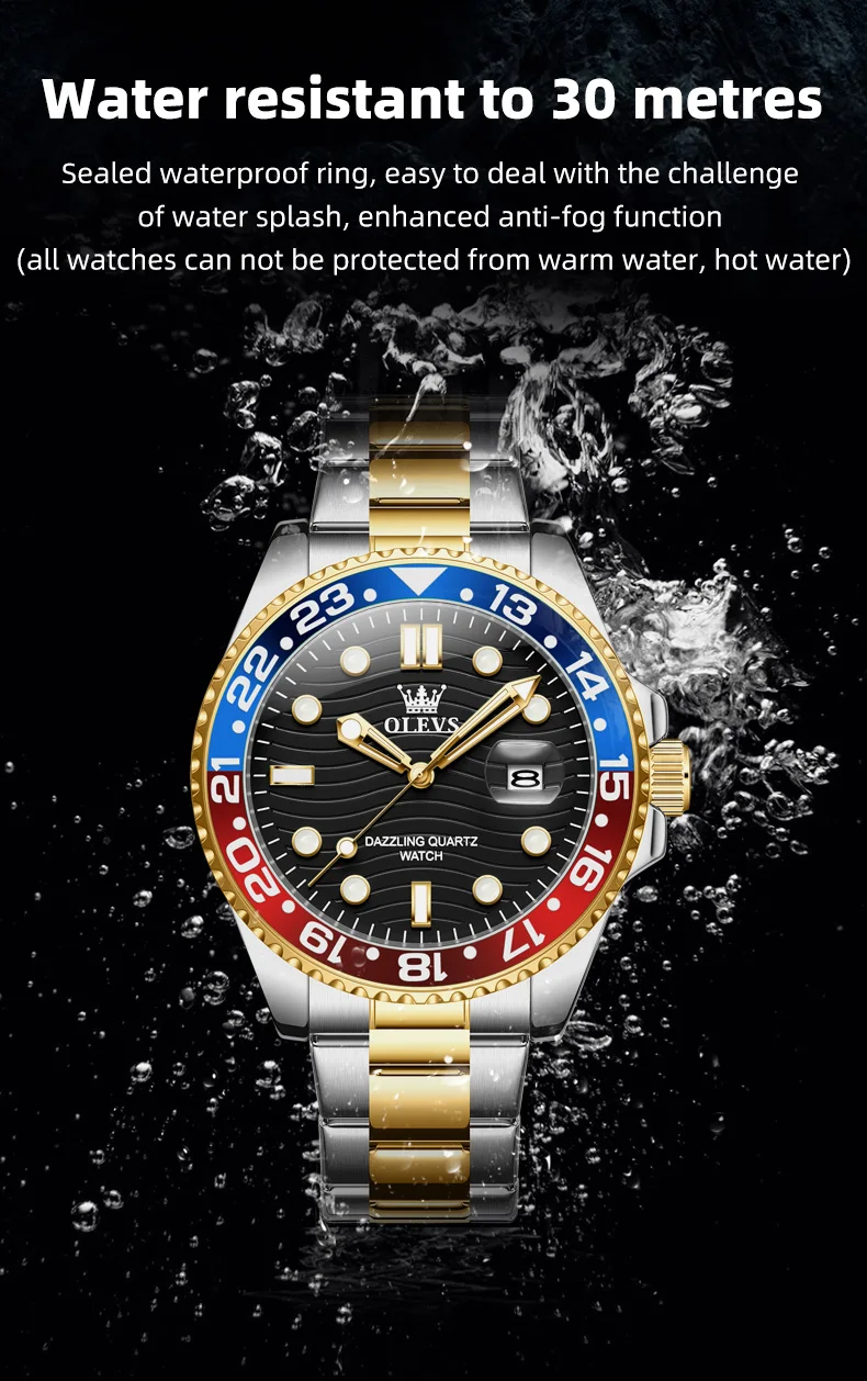 OLEVS diving watch styled for daily wear