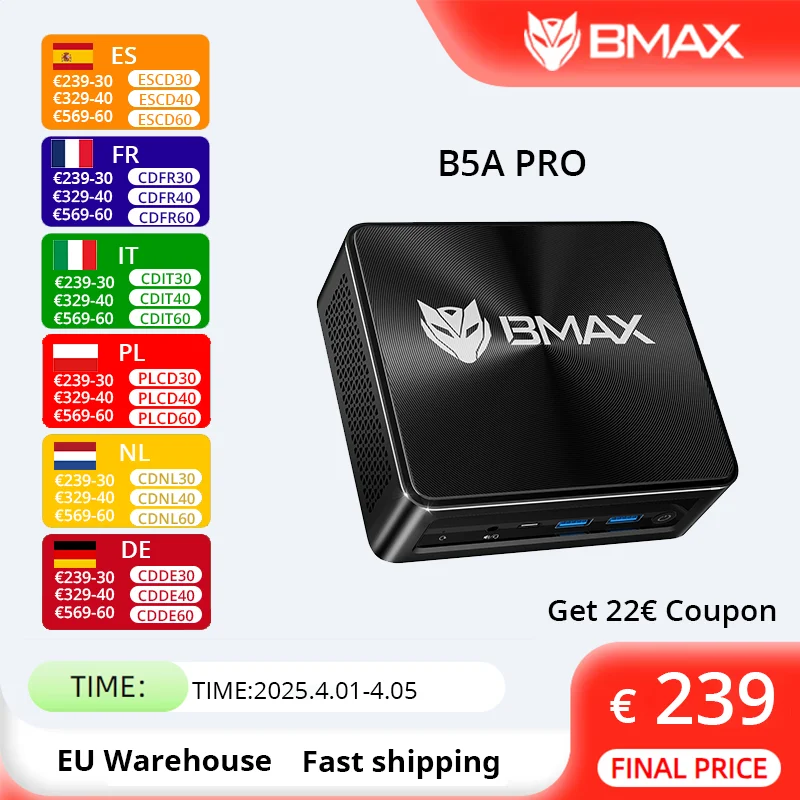 Ryzen Mini Pc Promo Mini Pc Bmax B5a Pro Amd Ryzen7 5825u 16/512gb
