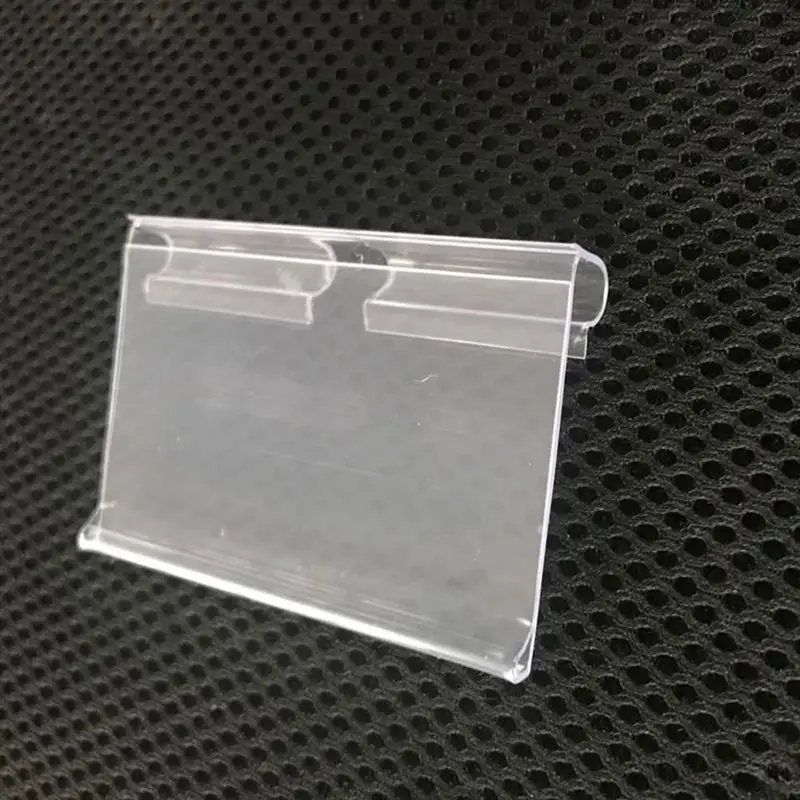 30PCS Plastic Sign Label Holder Wire Shelf Retail Price Tag Label Merchandise Sign Display Holder Stand 40 pcs poster display folder merchandise clips tags price plastic sign dual retail holder