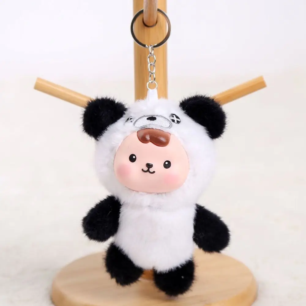 PP Cotton Funny Cat Keychain Cartoon Design Lucky Charm Cute Pet Doll Keychain Cute Shape Material Cartoon Animal Keychain