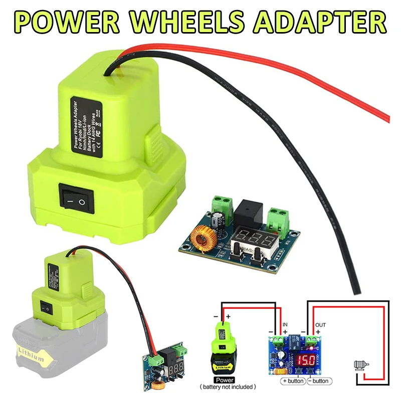 Battery Dock Power Tool Connector Power Wheels Adapter Low Voltage