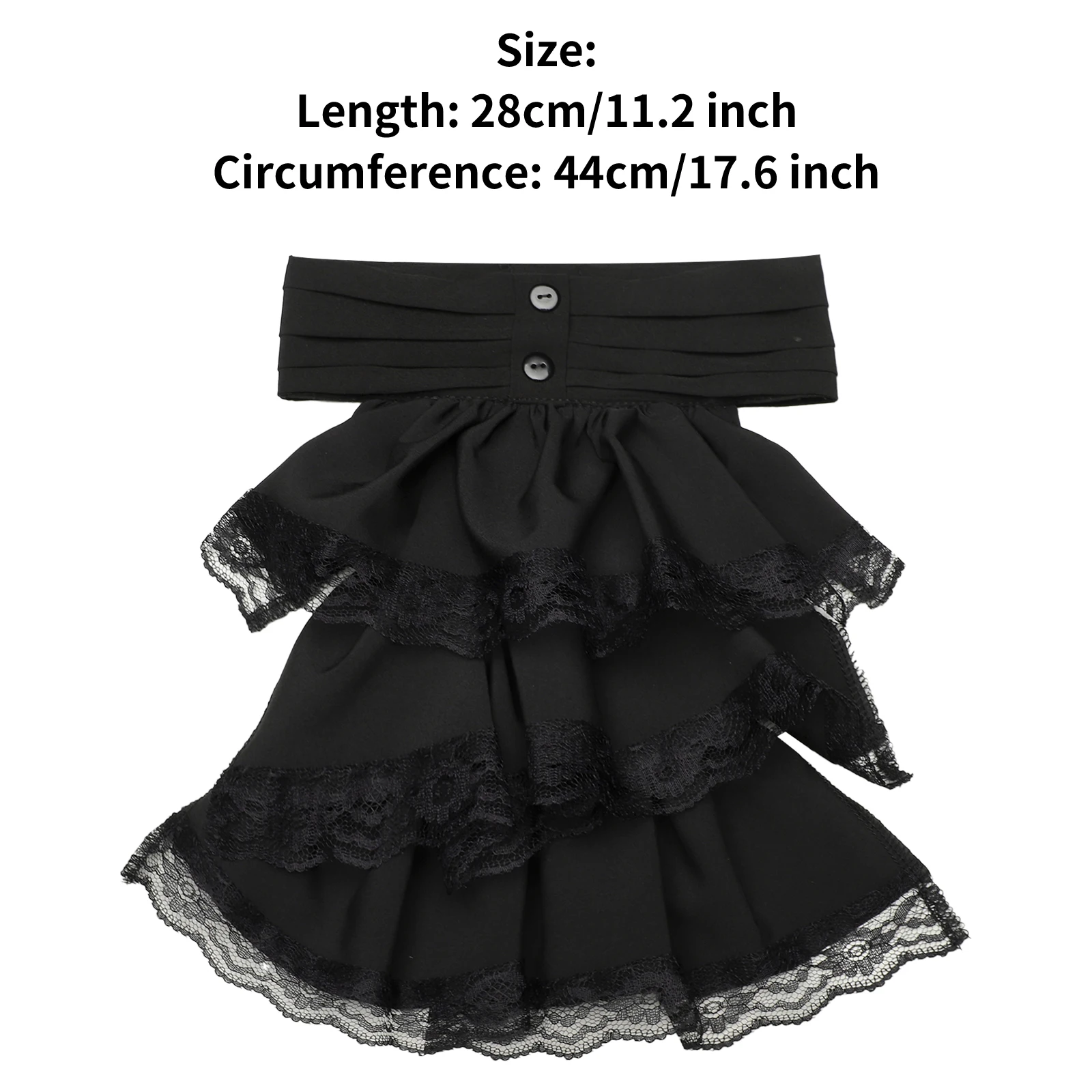 Viktorianischer Spitzen-Jabot-Kragen — Abnehmbar Für Cosplay & Vintage-Looks