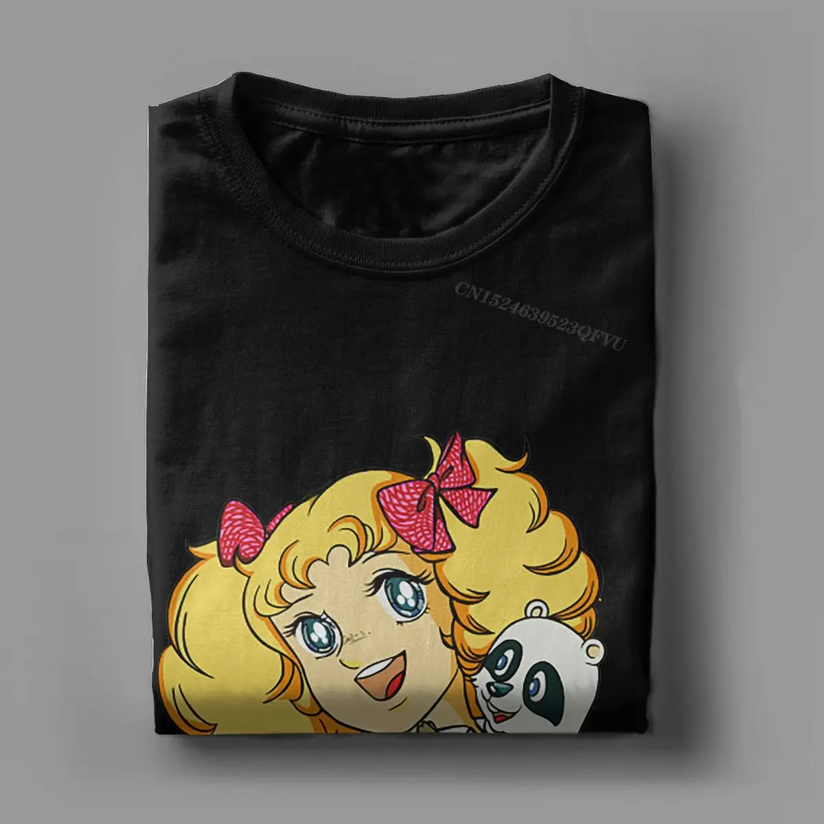 T-shirt en coton à col rond pour hommes et femmes, T-shirt Kawaii Manga, T-shirt Harajuku, Drôle, Bonbons, Anime des années 80, Taille Plus Y