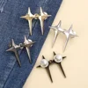 1/4Set Adjustable Waist Buckle Cross Star Shape Jean Buttons Pins Detachable Metal Buttons Waist Tightener Clothing Accessories 2
