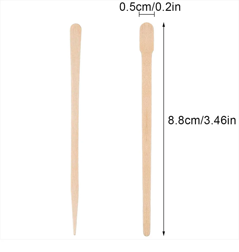 200/400pcs Waxing Sticks Smooth Face Eyebrows Wax Spatulas Disposable Wooden Hair Removal Applicator Spatulas Body Beauty Tool