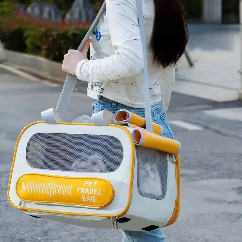 

Износостойкий переносной рюкзак, складной рюкзак для щенков, большой кошки, дышащий Музыкальный Рюкзак для кошек