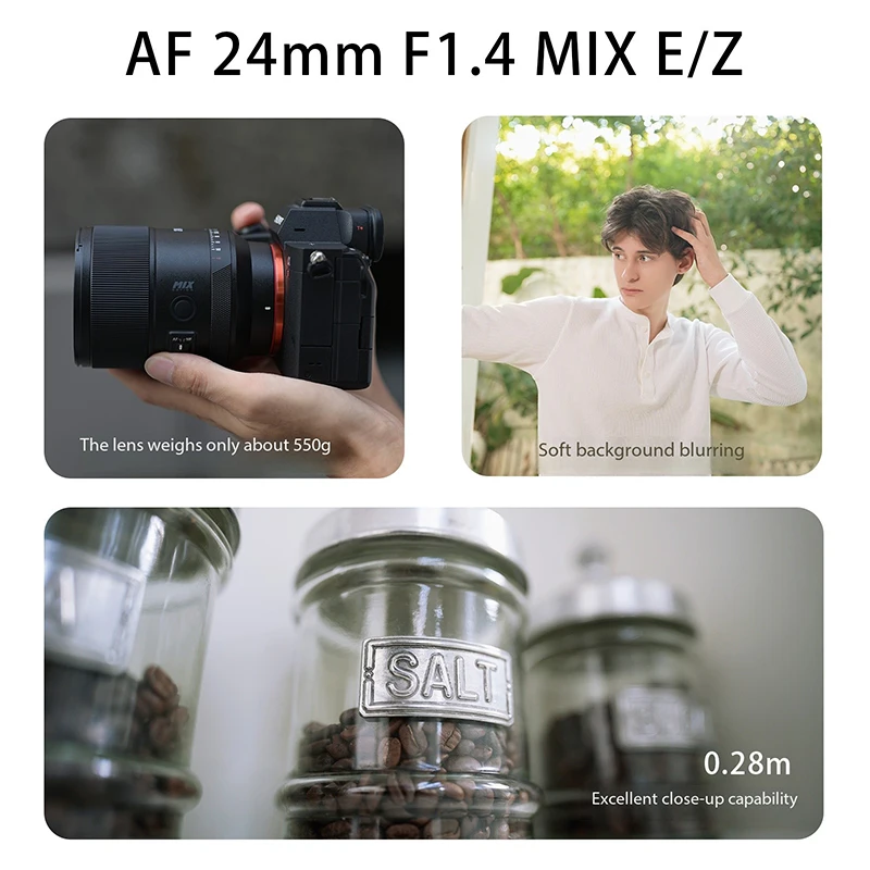 MEKE 24mm F1.4 85mm F1.4 카메라 렌즈 풀프레임 자동 초점 렌즈 ( FE 마운트 카메라용)