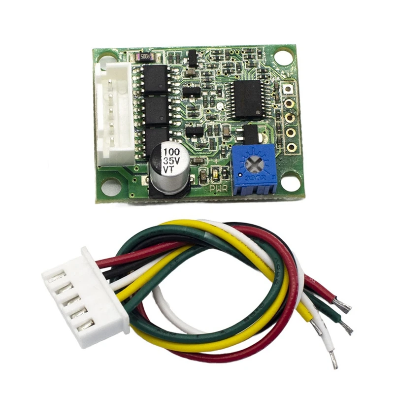 

Green Brushless Motor Driver Board BLDC Speed Controller 3 Phase Governor Hallless Switch Module