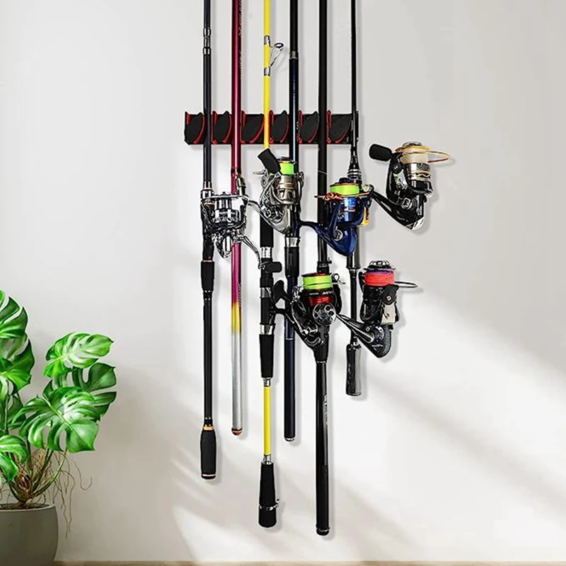 Vertical Fishing Rod Holders Wall Mounted Fishing Rod Racks Black&Red For  Garage, Fits Most Of Fishing Rods - AliExpress