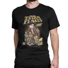 

Titan Flakes Attack On Titan T Shirt Men's Pure Cotton Novelty T-Shirt Round Neck Manga Tees Short Sleeve Clothes Original