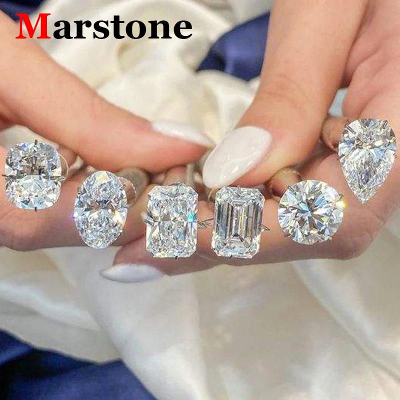 [새로운 EU 품질] Moissanite D 컬러 VVS1 하트 프린세스 타원형 빛나는 에메랄드 쿠션 페어 컷 스톤 랩 성장 다이아몬드 쥬얼리