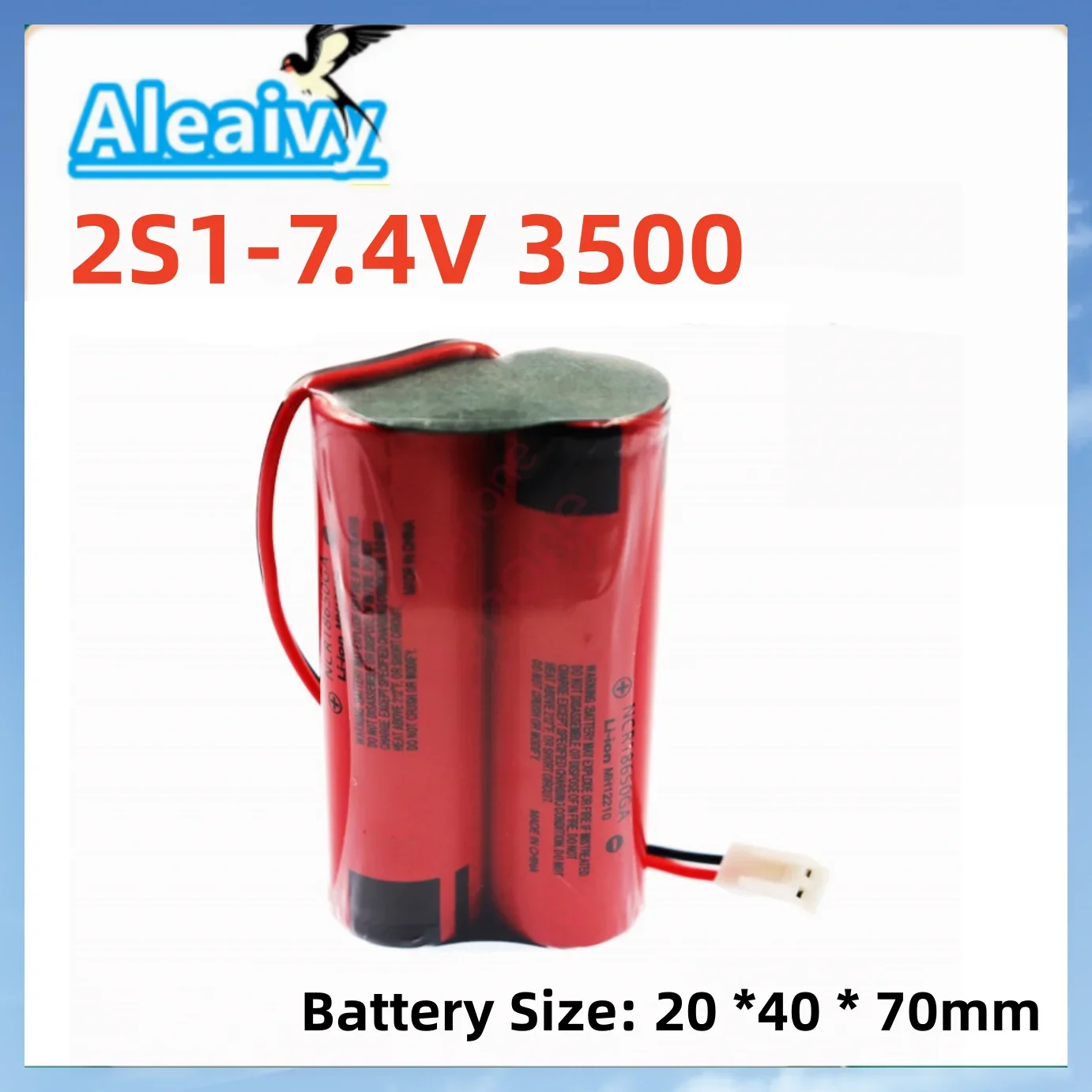 

Aleaivy 100% Original Protection 7.4V 3500 MAh 8.4V 18650 Lithium Ion Battery for Bluetooth Speaker Player High Capacity