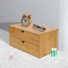 Desk Organizer Mini Bamboo Desk Organizer Drawer Desktop Storage Organizer for Office Home Toiletries, No Assembly Required 2