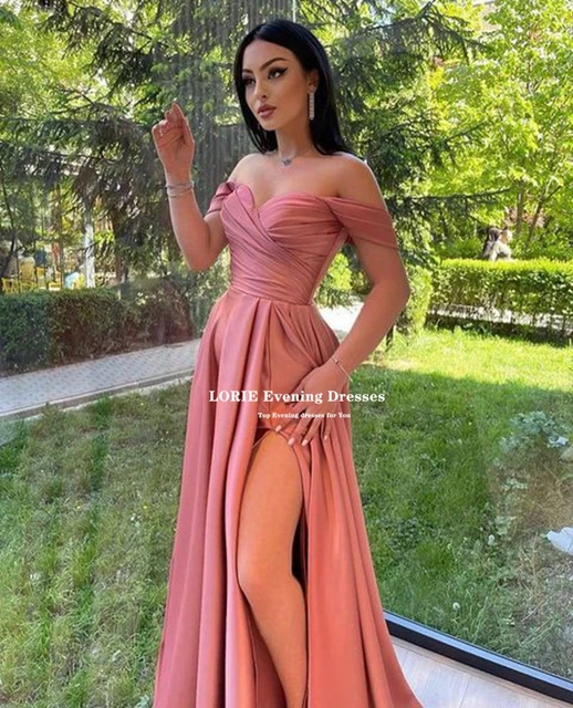 Dusty Pink Elegant Ruched Bodice Bridesmaid Dress – TulleLux Bridal Crowns  & Accessories