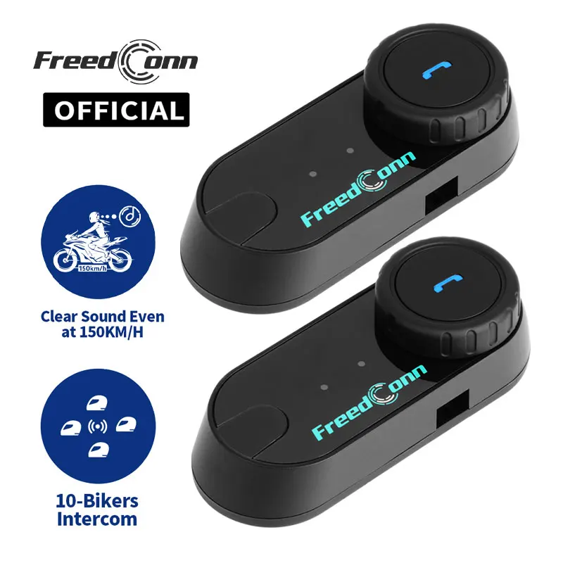 

Freedconn T Com VB Motorcycle Intercom Helmet Headset Bluetooth Headphone BT 5.0 FM Music Share Group intercomunicador 6 Riders