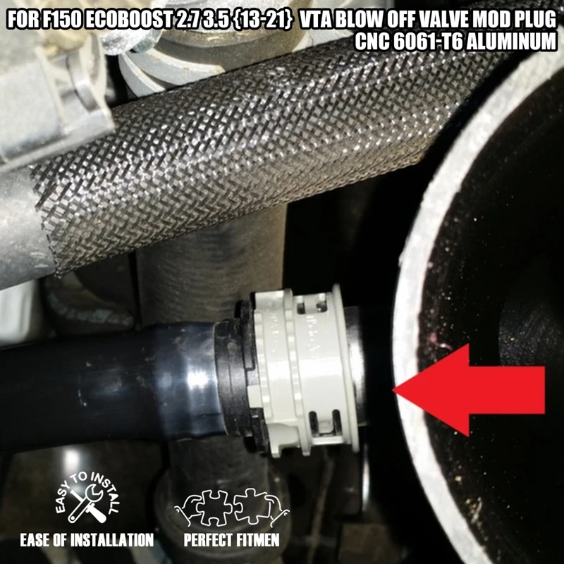 F-150 VTA 블로우 오프 밸브 모드 플러그 2.7 3.5 F150 에코부스트 13-21 액세서리, 빌렛 대기 환기구, VTA 모드 플러그 랩터 핫