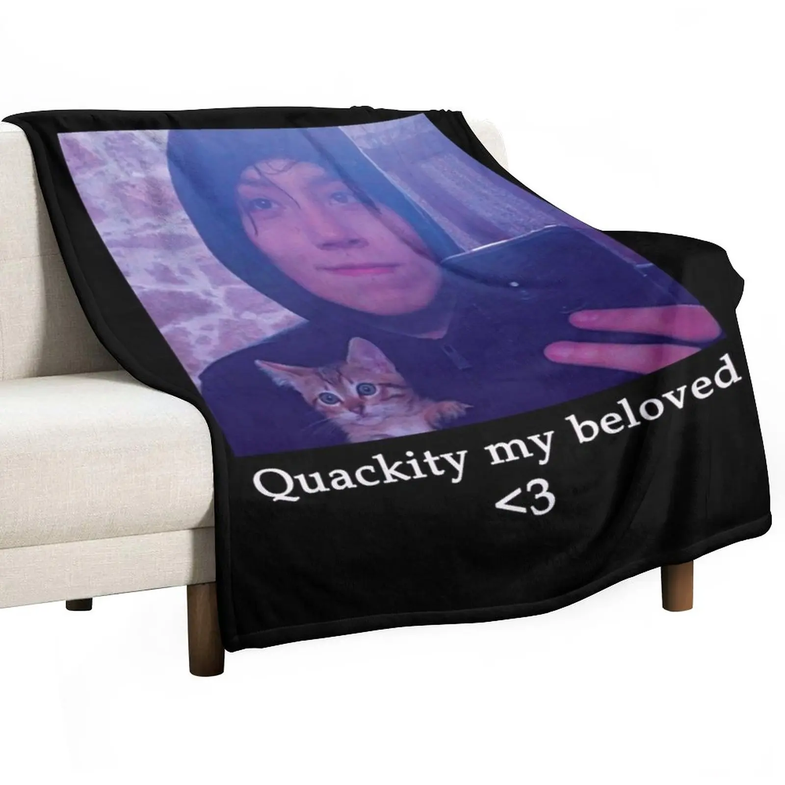 

Quackity my beloved | Beloved Quackity | Dream SMP Throw Blanket for sofa Summer Beddings Soft Plush Plaid Softest Blankets