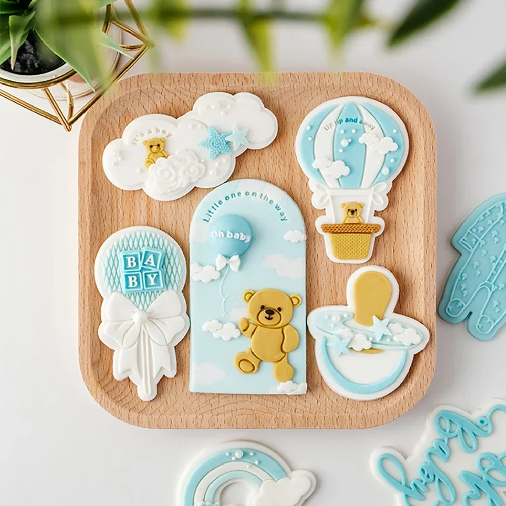 Baby Shower Cake Decorating Tools Cookie Press Stamp Embosser Biscuit Cutter Fondant Sugarcraft Cookie Cutters Mold Cake Mould Cake Mold Cookie Cutters Cookie Mold Cookie Press Machine