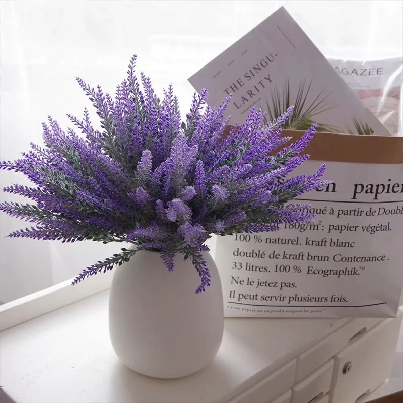 Natural Dried Flowers Flocked Lavender Bundle Plants Wedding Bridle Bouquet  Room Indoor Home Kitchen Office Table Decoration - AliExpress