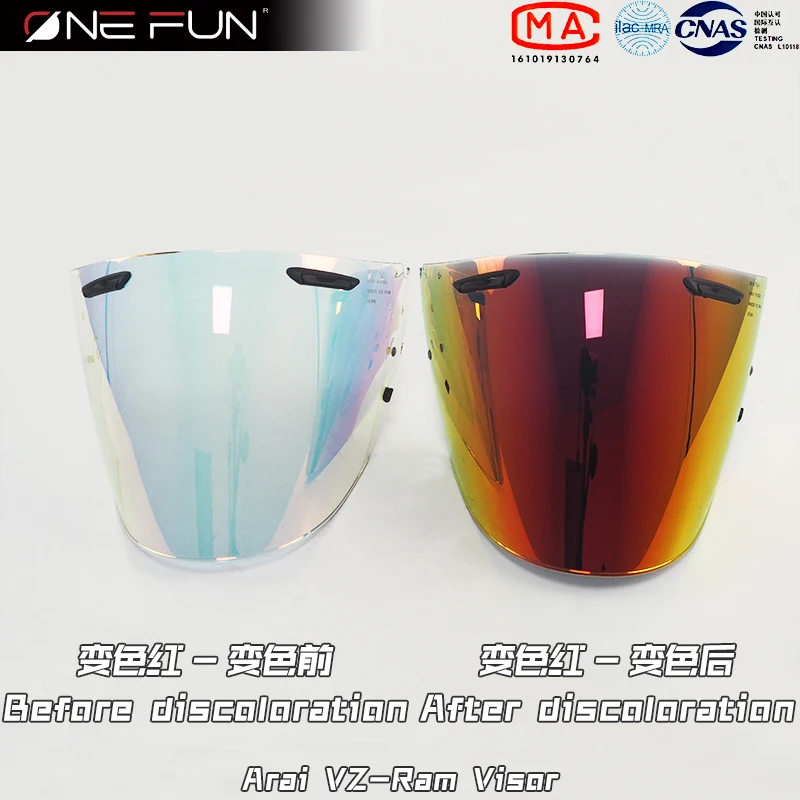 Visière De Remplacement Pour Casque Moto Arai VZ Ram - Anti-rayures, Traitement Antibuée - Plusieurs Couleurs Dont Rouge Thé