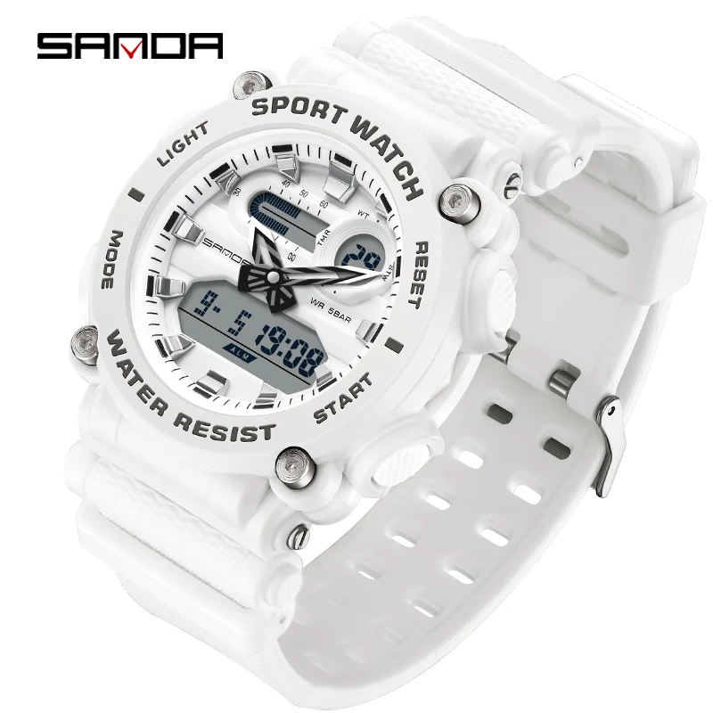 

SANDA Top Luxury Watches Men Military Army Mens Watch Waterproof Sport Wristwatch Dual Display Watch Male Relogio Masculino
