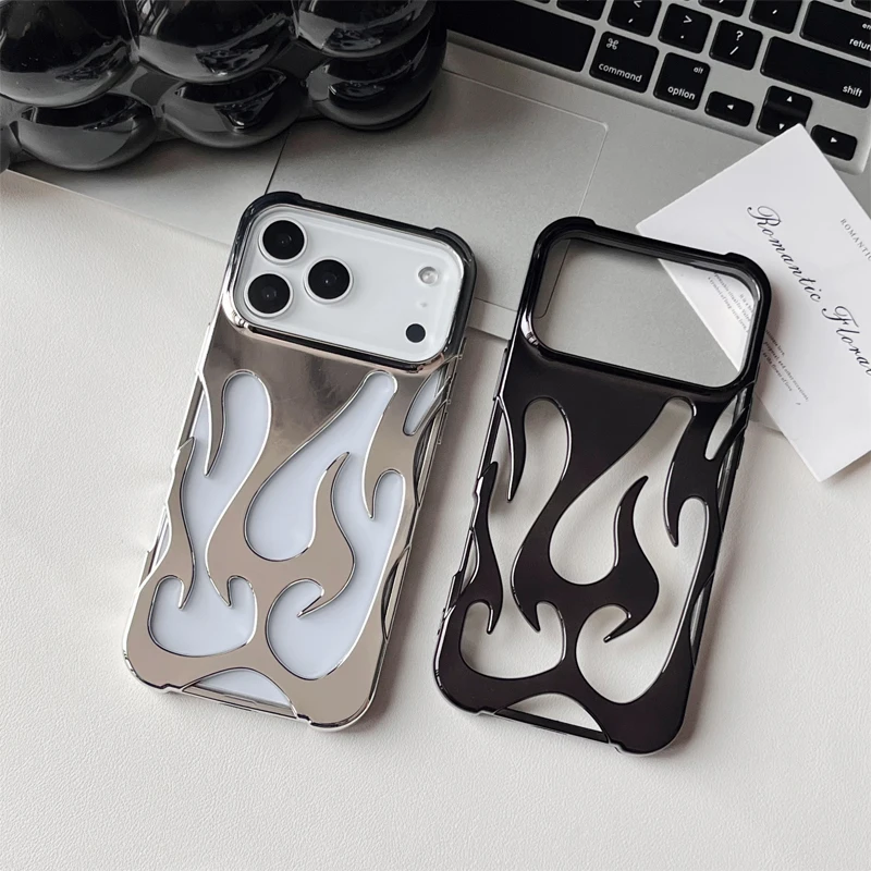 Luxury 3D Flame Pattern Shockproof Slim Phone Case