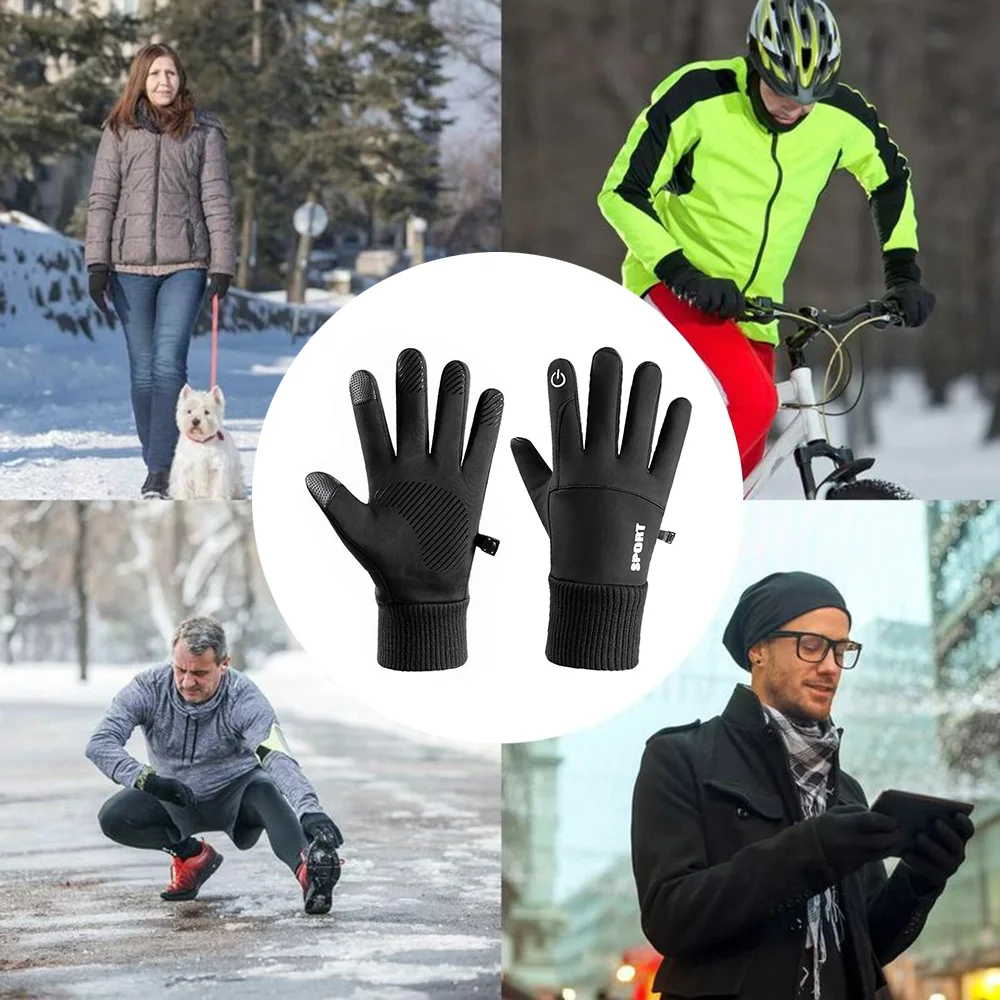 

Winter Waterproof Men'S Gloves Windproof Sports Fishing Touchscreen Driving Motorcycle Ski Non-Slip Warm Cycling Women Gloves