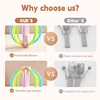 Montessori Baby Rain Stick Rainbow Hourglass Rain Music Rattle Baby Educational Toy Silicone Teether Sensory Toys for Kids Gift 3
