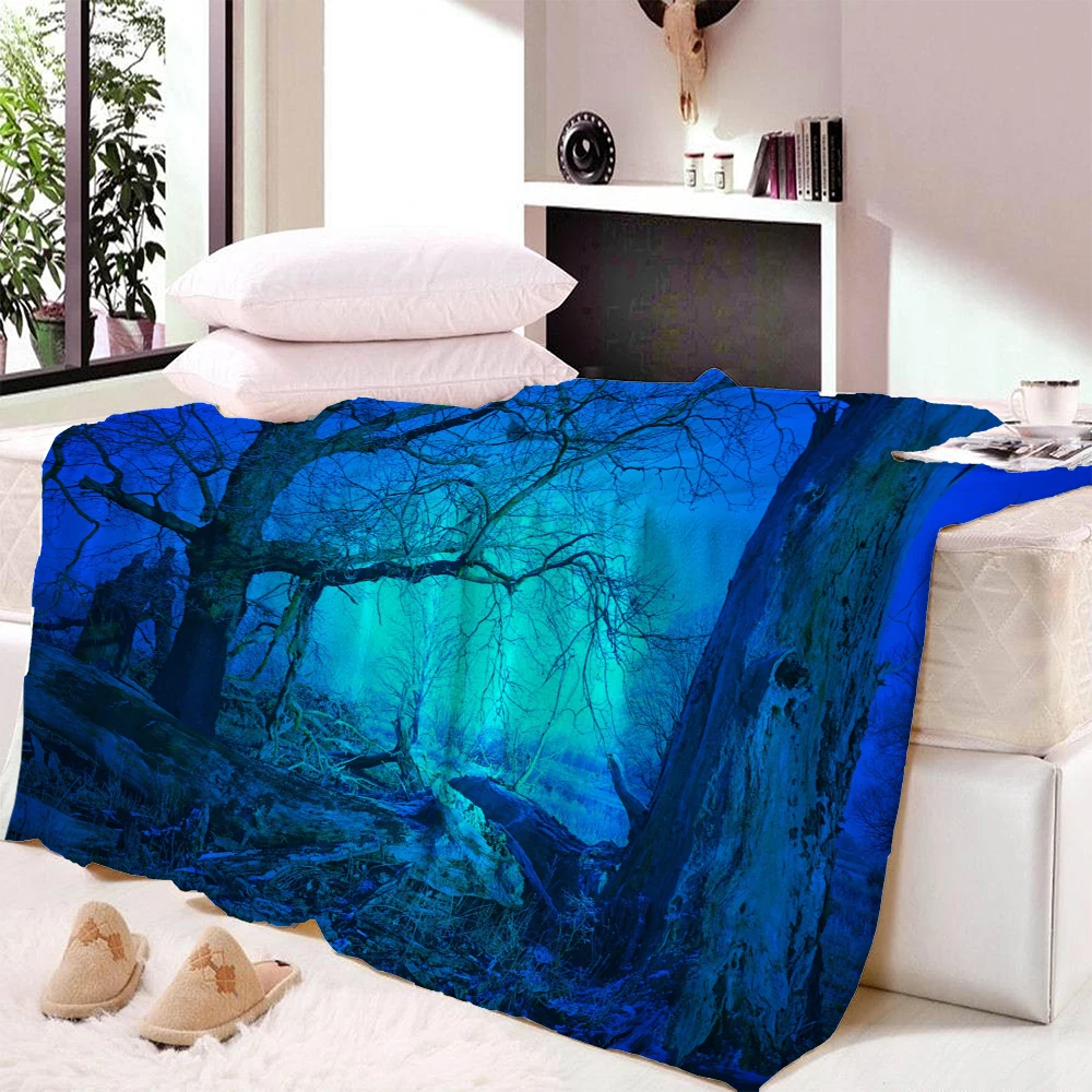 

Tree Soft Throw Blanket All Season Microplush Warm Blankets Lightweight Flannel Fleece Blanket for Bed Sofa Couch