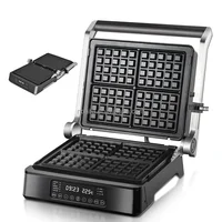 Aifa 3 In 1 Family Sandwich Toaster 4 Slice Waffle Maker Panini Press Deep Filled Removable Plates With Non-Stick Coating 1