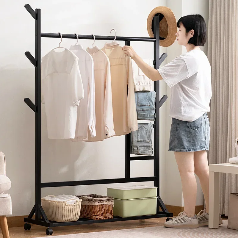 Hanger Stand Coat Racks Movable Shelf Clothes Rack Standing Chair Sofa Storage Shelves Night Galan Bedroom Coat Rack Organizer
